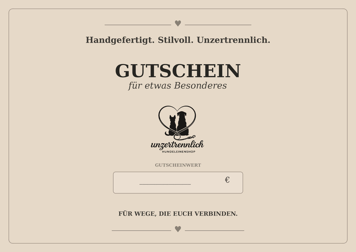 Unzertrennlich Geschenkgutscheine