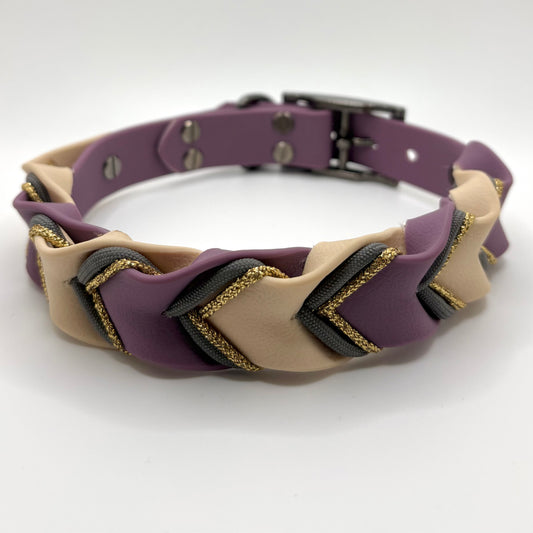 Halsband  „Velia Glow“ - Lila & Creme